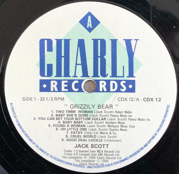 Jack Scott - Grizzily Bear - 1986