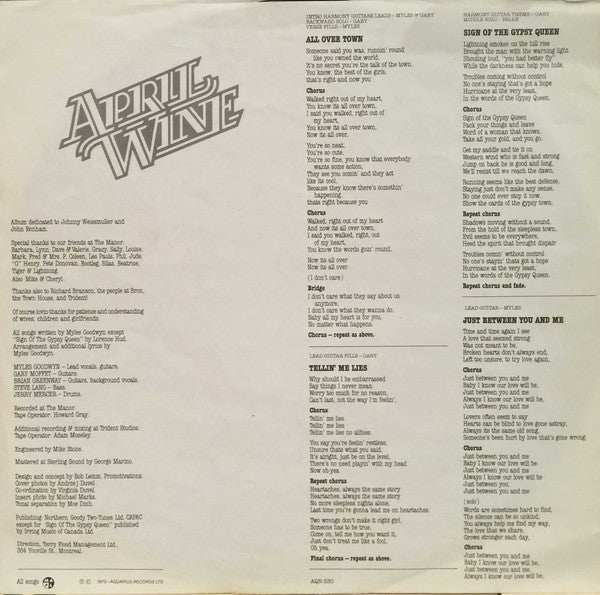 April Wine - The Nature Of The Beast - 1981