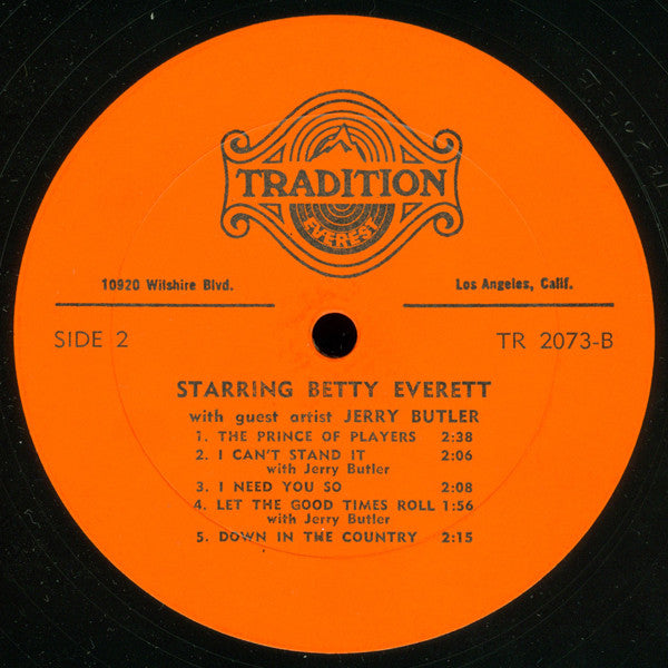 Betty Everett With Guest Artist Jerry Butler - Starring Betty Everett -