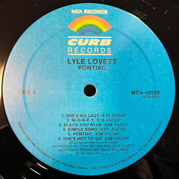 Lyle Lovett - Pontiac - 1987