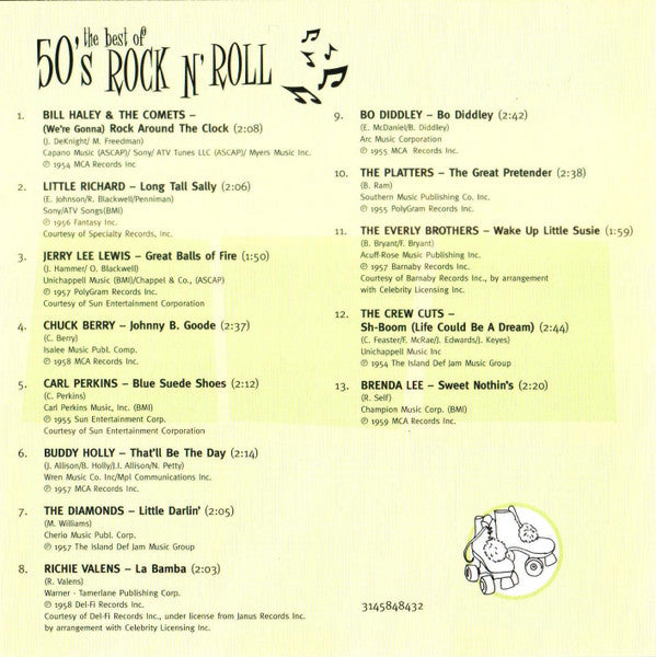 Various - The Best Of 50's Rock N' Roll (CD) - 2002