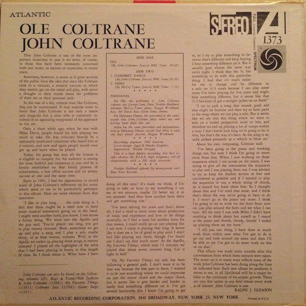 John Coltrane - Olé Coltrane - 1973