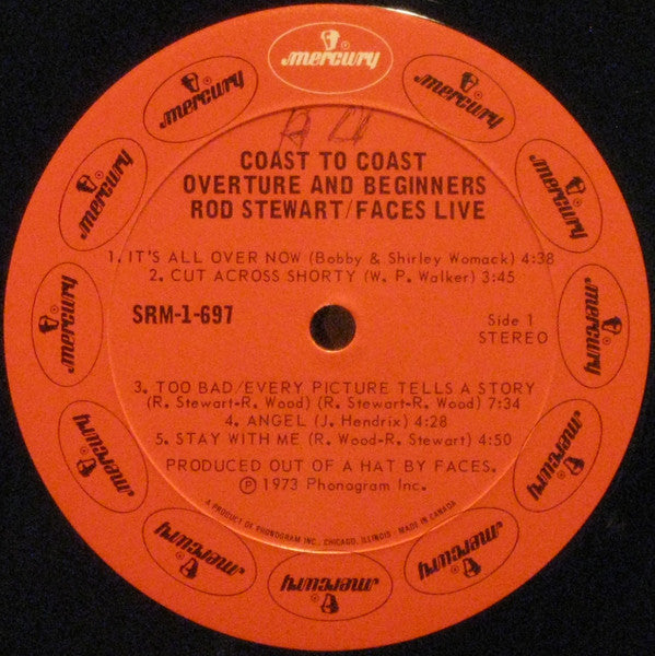 Rod Stewart / Face - Live Coast To Coast  - Overture And Beginners Vinyl Record