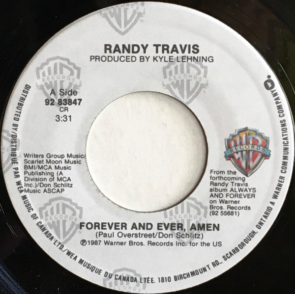 Randy Travis - Forever And Ever, Amen Vinyl Record