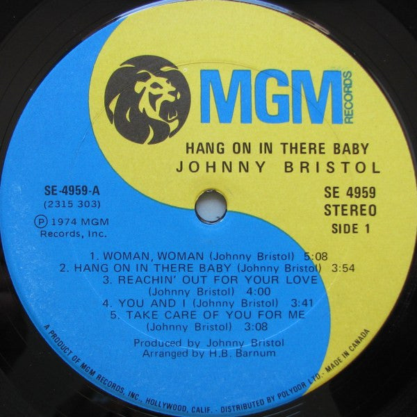 Johnny Bristol - Hang On In There Baby