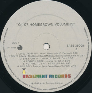 Various - Q107 Homegrown - Volume IV - 1982