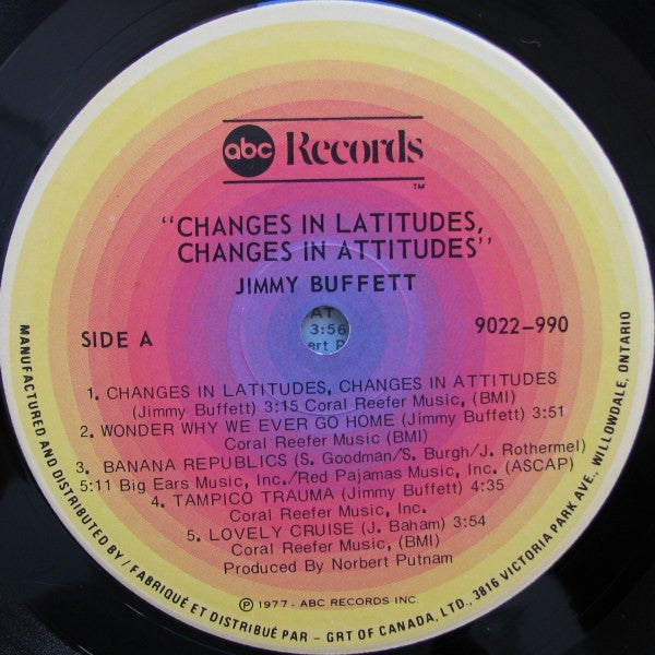 Jimmy Buffett - Changes In Latitudes Changes In Attitudes - 1977