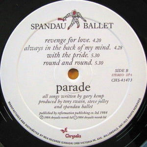 Spandau Ballet - Parade Vinyl Record