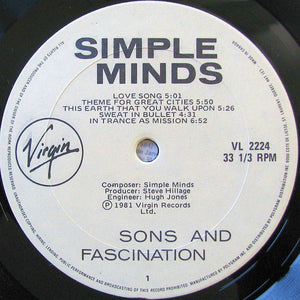 Simple Minds - Sons And Fascination - 1981