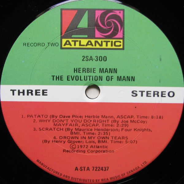 Herbie Mann - The Evolution Of Mann - 1972