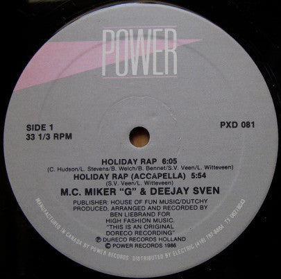 MC Miker G. & DJ Sven - Holiday Rap - 1986