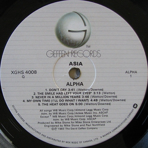 Asia - Alpha - 1983