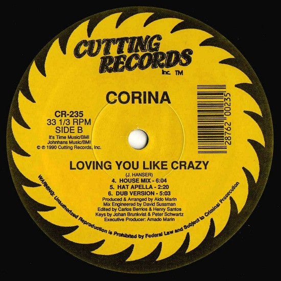 Corina - Loving You Like Crazy Vinyl Record