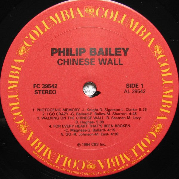 Philip Bailey - Chinese Wall - 1984
