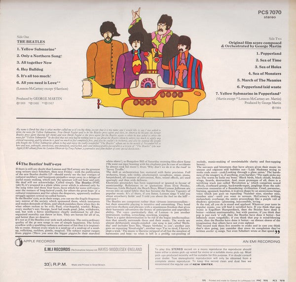 Beatles, The - Yellow Submarine - 1973