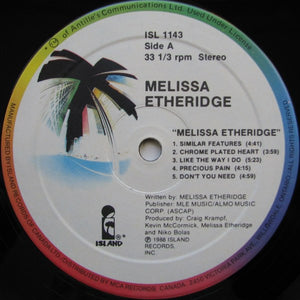 Melissa Etheridge - Melissa Etheridge Vinyl Record