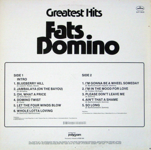 Fats Domino - Greatest Hits -