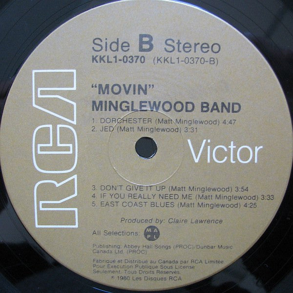 Minglewood Band - Movin - 1980