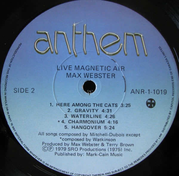 Max Webster - Live Magnetic Air - 1979