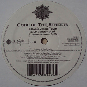 Gang Starr - Code Of The Streets / Speak Ya Clout - 2004