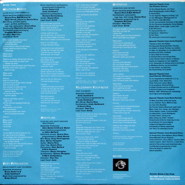 Pointer Sisters - Break Out - 1983