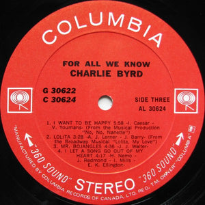 Charlie Byrd - For All We Know -