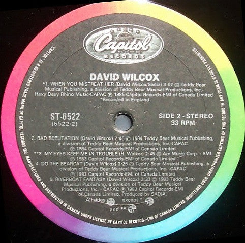 David Wilcox - The Best Of David Wilcox - 1985