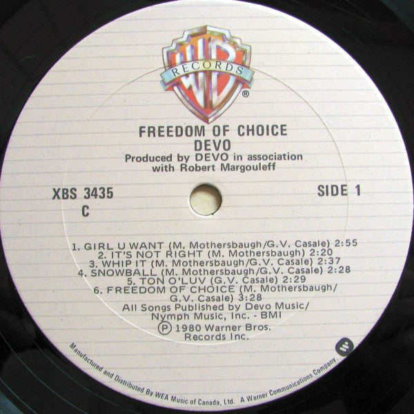 Devo - Freedom Of Choice - 1980