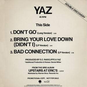 Yaz / Sunfire  - Don't Go / Shake Your Body Vinyl Record