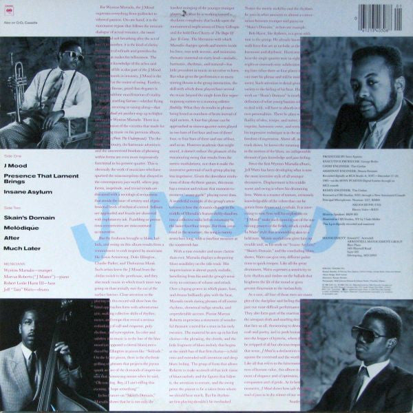 Wynton Marsalis - J Mood Vinyl Record