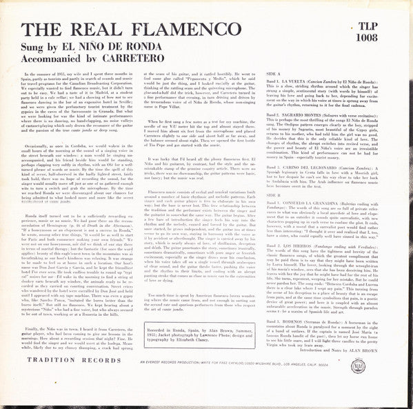 El Nino De Ronda -  Sings The Real Flamenco -