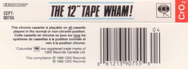 Wham! - The 12" Tape (Five 12" Mixes On One Cassette) - 1987
