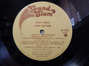 Larry Mattson - Sweet Words Vinyl Record