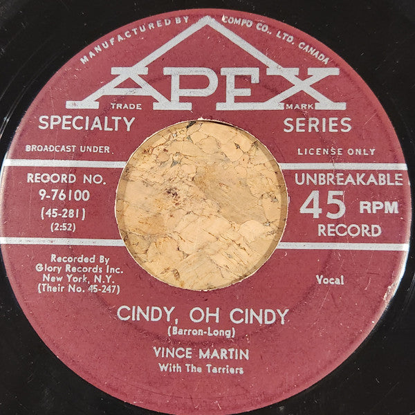 Vince Martin - Cindy, Oh Cindy / Only If You Praise The Lord