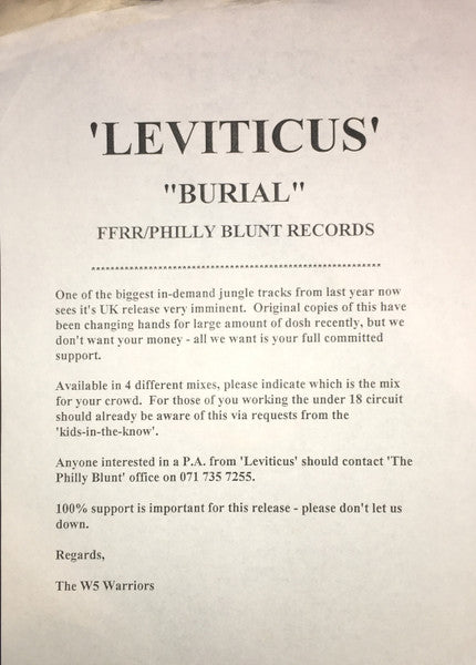 Leviticus - Burial - 1995