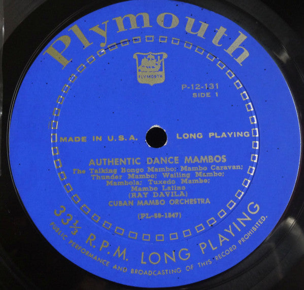 Ray Davila & His Cuban Mambo Orchestra - Authentic Dance Mambos - 1956