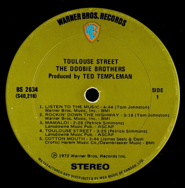Doobie Brothers, The - Toulouse Street - 1972