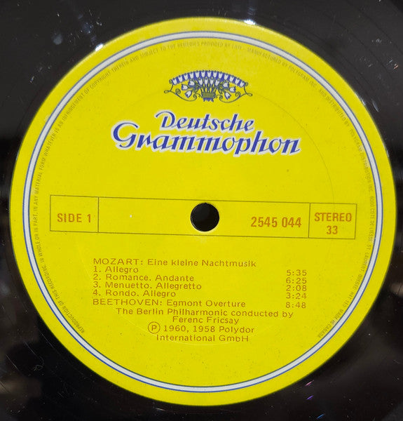 Wolfgang Amadeus Mozart, Ludwig van Beethoven, Bedřich Smetana, Franz Liszt, Berliner Philharmoniker, Radio-Symphonie-Orchester Berlin, Ferenc Fricsay - Eine Kleine Nachtmusik / Egmont-Ouvertüre / Die Moldau / Les Préludes -