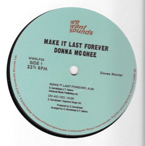 Donna McGhee - Make It Last Forever - 2019