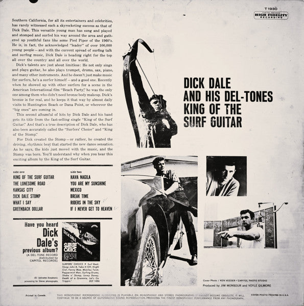 Dick Dale & His Del-Tones - King Of The Surf Guitar - 1963
