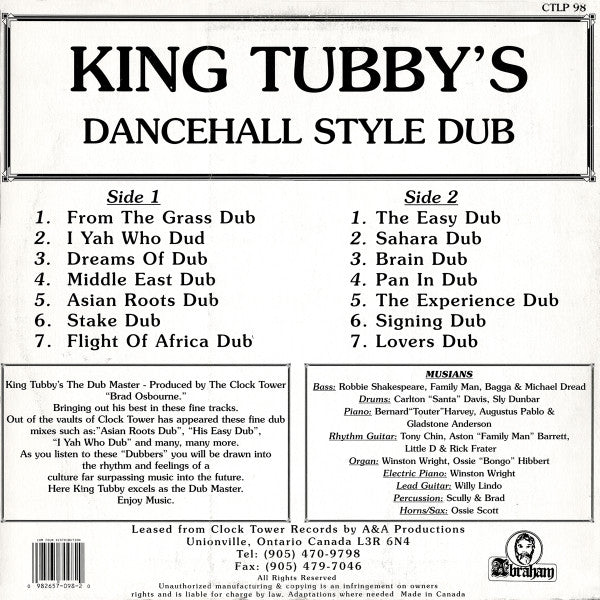 King Tubby - King Tubby's Dancehall Style Dub -