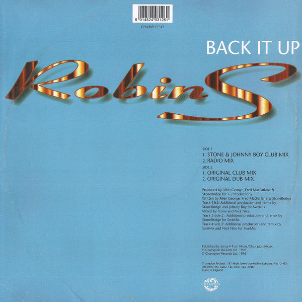 Robin S. - Back It Up - 1994