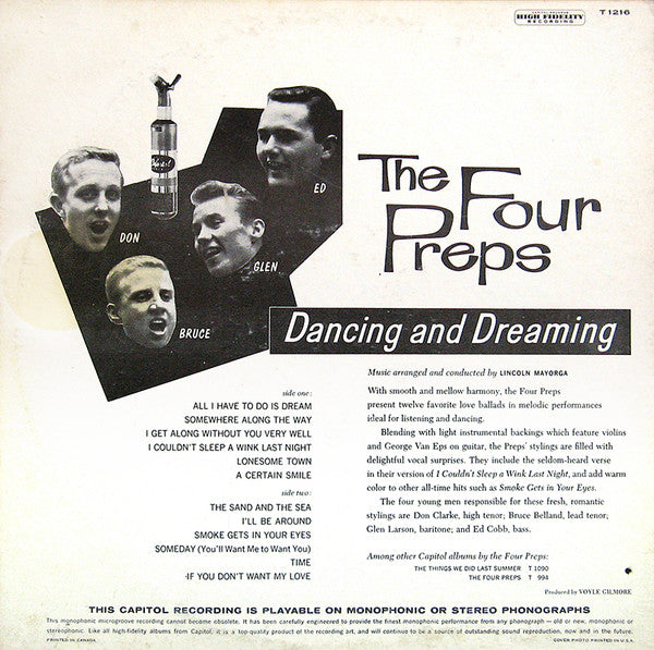 The Four Preps - Dancing And Dreaming Vinyl Record