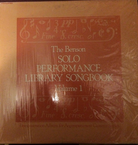 John T. Benson - The Benson Solo Performance Library Songbook Volume 1 - 1979