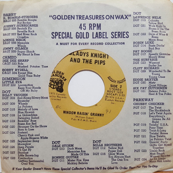 Gladys Knight And The Pips - Midnight Train To Georgia / Window Raising Granny -