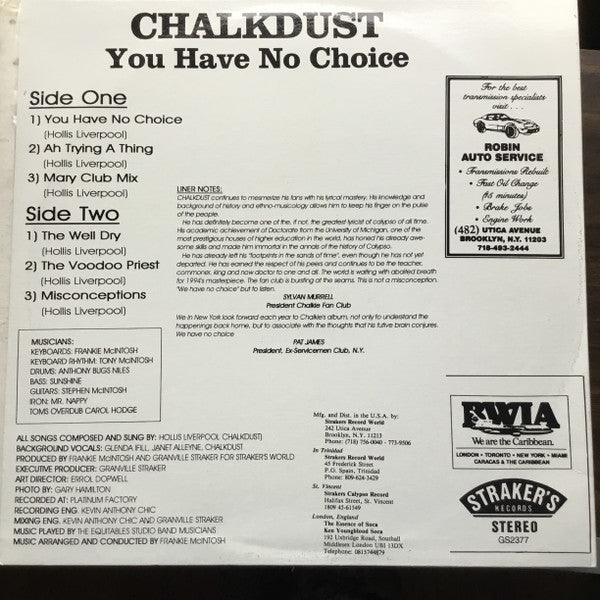 Chalkdust - You Have No Choice - 1994