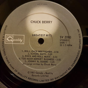 Chuck Berry - Greatest Hits Vinyl Record