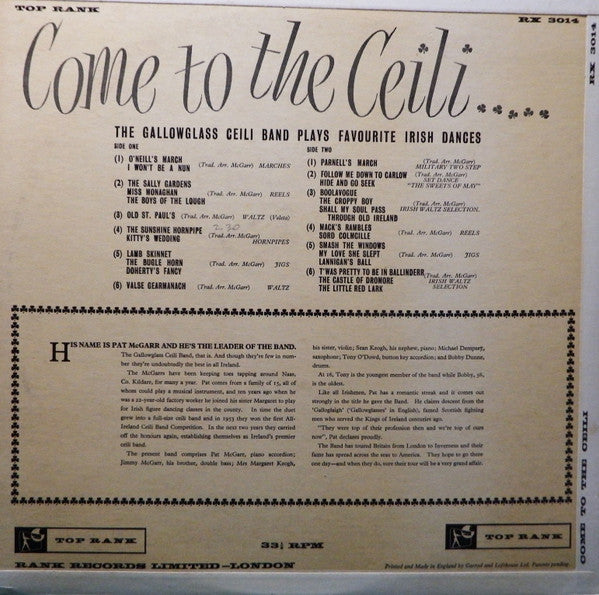 Gallowglass Ceili Band - Come To The Ceili -