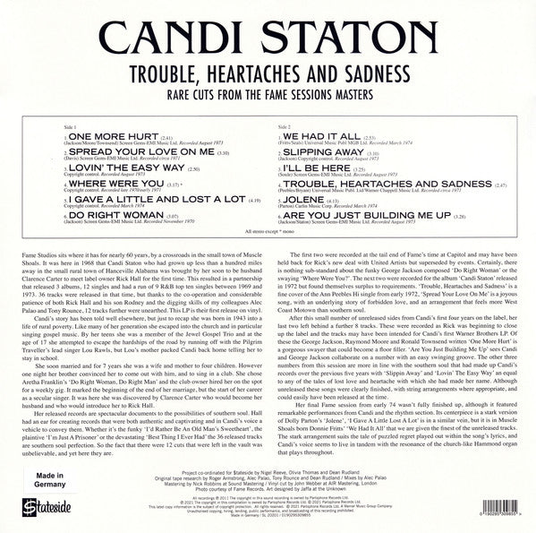 Candi Staton - Trouble, Heartaches And Sadness (Rare Cuts From The Fame Sessions Masters) - 2021