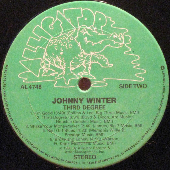 Johnny Winter - 3rd Degree - 1986